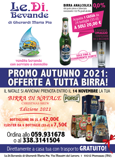 PRENOTAZIONE BIRRA FORST NATALE 2021